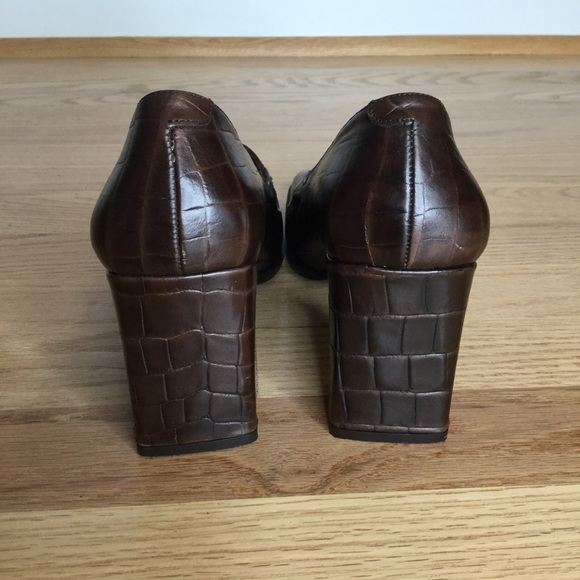 Via Spiga 90s vintage square toe croc Mary Jane’s - Picture 5 of 14